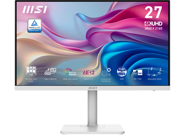 MSI Modern MD27UPHW 27-inch IPS 3840 x 2160 (UHD) Computer Monitor, 60 Hz,