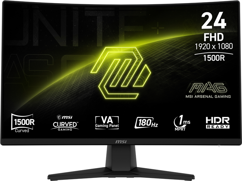 MSI 24" (23.6" Viewable) 180 Hz VA FHD Gaming Monitor Adaptive Sync 89.9% ADOBE