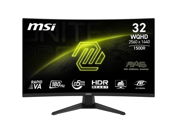 MSI 31.5" 180 Hz Rapid VA QHD(2560 x 1440) Gaming Monitor-180Hz, 0.50ms,