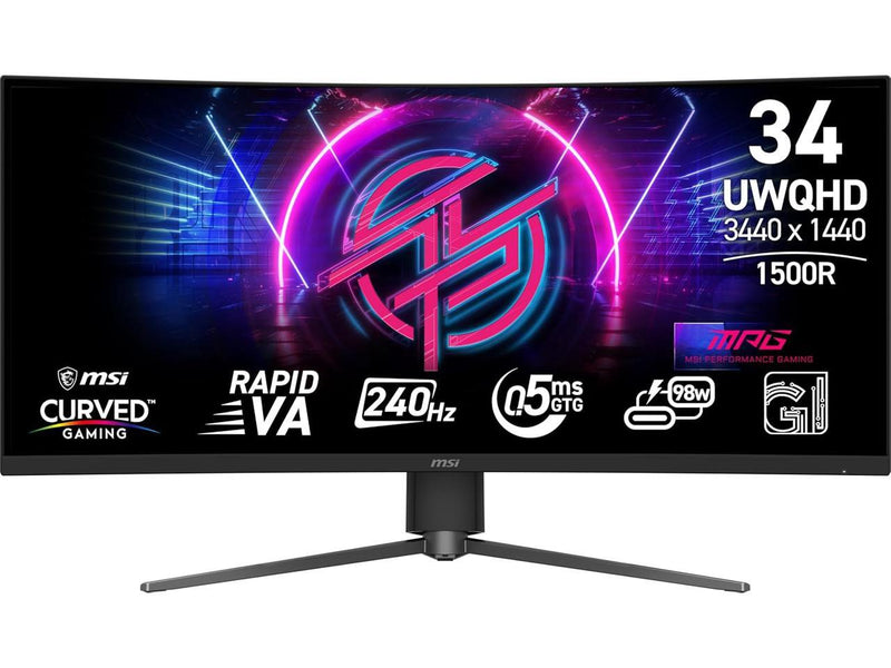 MSI 34" 3440x1440 240 Hz Rapid VA UWQHD Gaming Monitor FreeSync (AMD Adaptive