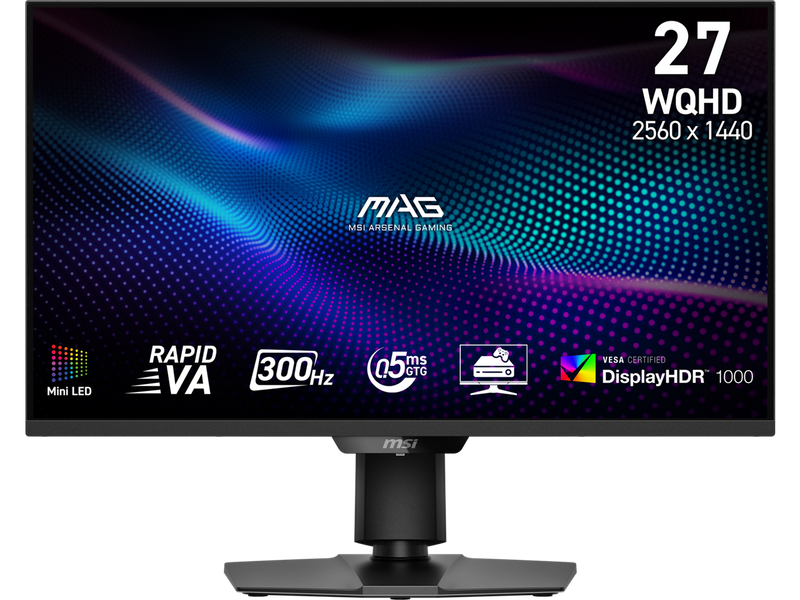 MSI 27" 300 Hz Rapid VA with Mini-LED (1152 Zones) Gaming Monitor FreeSync (AMD