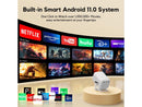 AKIYO O4 Projector, 2026 Upgraded Mini Projector Full HD 1080P WiFi Bluetooth,