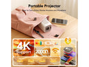AKIYO O4 Projector, 2026 Upgraded Mini Projector Full HD 1080P WiFi Bluetooth,
