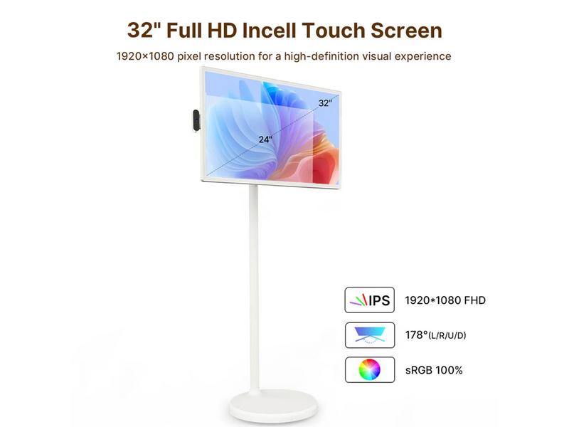 Cozyla 32" Tablet TV - 1080P Full HD - White  CD-7V541F White US