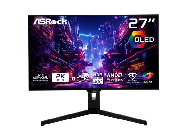 ASRock Phantom Gaming Monitor 27" QHD (2560x1440) 240Hz Flat WOLED, 0.03ms
