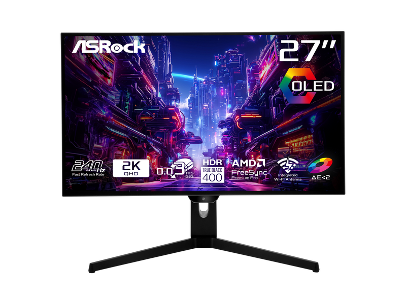 ASRock Phantom Gaming Monitor 27" QHD (2560x1440) 240Hz Flat WOLED, 0.03ms