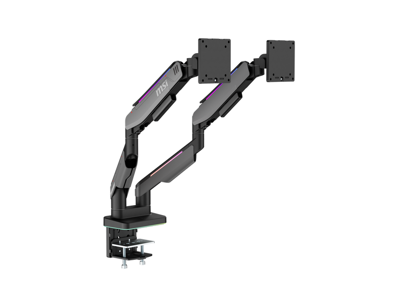 MSI MPG MT201DR V2 - Premium RGB Dual Monitor Stand Arms, 17-35" Support, VESA