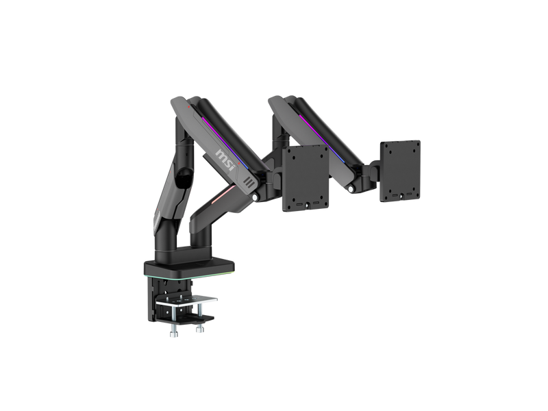MSI MPG MT201DR V2 - Premium RGB Dual Monitor Stand Arms, 17-35" Support, VESA