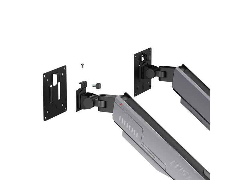 MSI MPG MT161DR - Premium RGB Dual Monitor Stand Arms, 17-38" Support, VESA