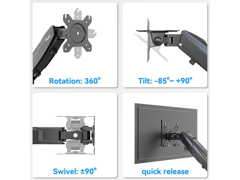 Rosewill Dual Monitor Mount, 15 to 32 Inch, 4.4 to 19.8lbs per Screen,