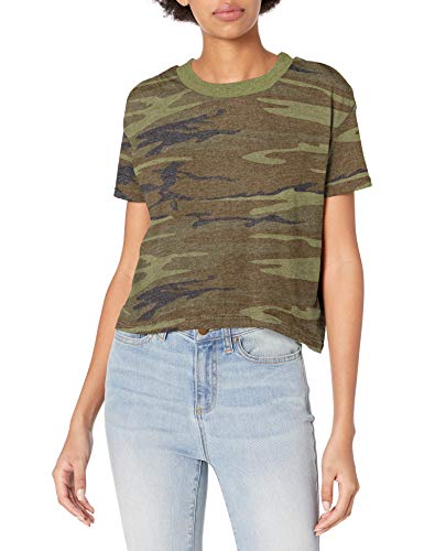 HANES ALTERNATIVE CROPPED T-SHIRT CAMO 2XL - SIZE: WOMEN 2XL - CAMO - Like New