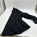 THANKS WOMEN'S CORDUROY PEPLUM SHIRTS BUTTON DOWN - SIZE: M - BLACK - Brand New