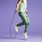 ALL IN MOTION 1.6" SEGMENTED JUMP ROPE, 9FT LENGTH - BLACK - Like New