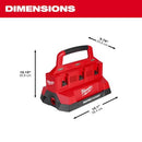 MILWAUKEE M18 PACKOUT SIX BAY RAPID CHARGER - RED BLACK - Like New