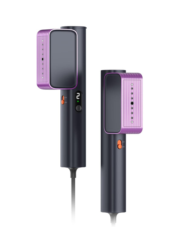 NEXDOO G7 2-IN-1 PROFESSIONAL 100-240V DUAL VOLTAGE STEAMER - BLACK/PURPLE - Like New