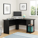AMERIWOOD HOME DAKOTA L-DESK WITH BOOKSHELVES 9354026PCOM - BLACK OAK - Like New