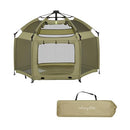 DREAM ON ME POP UP CHILDREN PLAYPEN FOR TODDLERS, MESH SIDES, TRAVEL BAG - GREEN - Like New