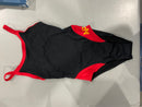 MICHAEL PHELPS SPLICE MID BACK SWIMSUIT - SIZE: FEMALE 26 - BLACK/RED - Brand New