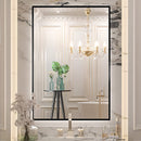 COFENY MIRROR BATHROOM, 26X38 BLACK FRAMED MIRRORS - BLACK - Like New