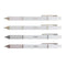 TUL GL SERIES RETRACTABLE GEL PENS MEDIUM POINT 0.7 MM PEARL WHITE BARREL/INK - Like New