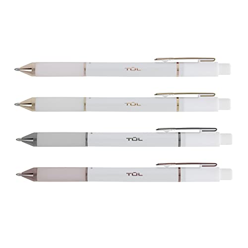 TUL GL SERIES RETRACTABLE GEL PENS MEDIUM POINT 0.7 MM PEARL WHITE BARREL/INK - Like New