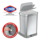 Glad Stainless Steel Step Trash Can with Clorox Odor Protection - New - Brand New