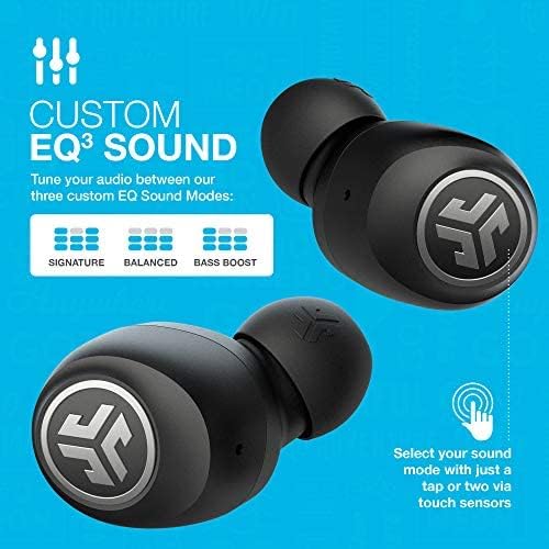 JLab Go Air True Wireless Bluetooth Earbuds + Charging Case EBGOAIRRBLK82 -Black Like New