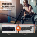 VEVOR BATTLE ROPE, 1.5" DIAMETER 30FT POLYESTER EXERCISE ROPE - BLACK - Like New