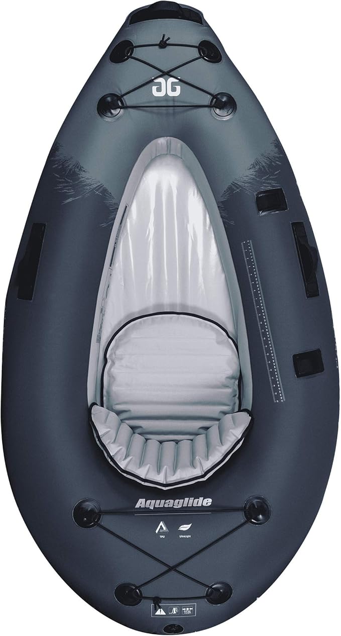 Aquaglide Backwoods Purist 65 Kayak 1 Person - GRAY/BLACK Like New