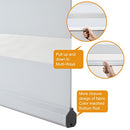 PERSILUX CORDLESS ZEBRA BLINDS ROLLER SHADES (17" W X 47" H, WHITE) - Like New
