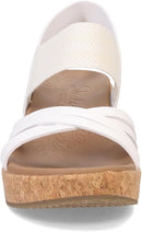 119536 Skechers Women BRYSTOL - NIGHT SKIES heel sandal, White 9 - Like New