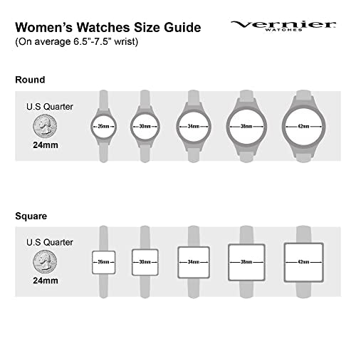 VERNIER WOMEN'S WATCH WITH 10 INTERCHANGEABLE VEGAN STRAPS - GOLD - Like New