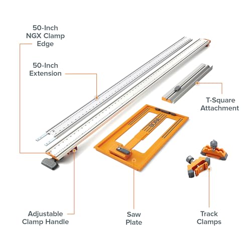 BORA 5-Piece NGX Deluxe Clamp Edge System Set for Making Precision Cuts - ORANGE - Like New