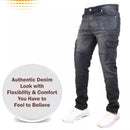 BLUE ICE MEN'S STRETCH CARGO POCKET JEANS - SIZE: MEN 34X32 - BLACK - Brand New