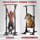 Holleyweb Multi-Function Power Tower Dip Station Pull Up & Dip Stands - Black - Like New