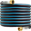 Heavy Duty Garden Hose 5/8"x 200 ft Leader Water Hose, 10 Pattern Spray - Black - Brand New