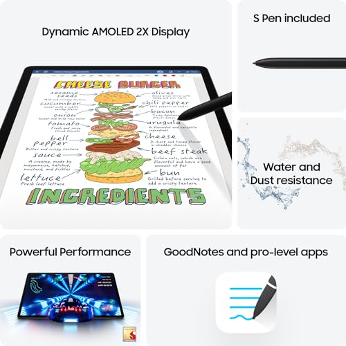 SAMSUNG GALAXY TAB S9 11 128GB WIFI 7 ANDROID AI SM-X710NZAAXAR – GRAPHITE - Like New