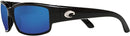 Costa Del Mar Caballito Rectangle Blue Mirror Black Frame Sunglasses Men 6S9025 Like New