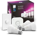 PHILIPS HUE SMART LIGHT STARTER KIT SMART 75W A19 LED BULBS - WHITE - Like New