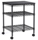 HUANUO PRINTER STAND, 3 TIER PRINTER CART FOR STORAGE, HNPS01 - BLACK - Like New