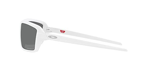 OAKLEY CABLES OO9129-1463 MATTE WHITE FRAME - PRIZM BLACK POLARIZED LENSES - Like New