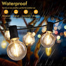 BRIGHTEVER 100FT LED OUTDOOR STRING LIGHTS PATIO LIGHT WITH 52 SHATTERPROOF G40 - Like New