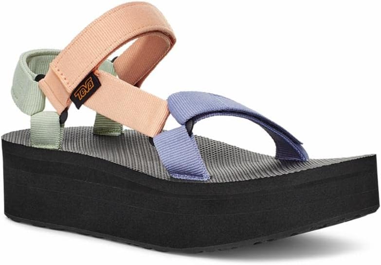 1008844 Teva Women's Flatform Universal Platform Sandal Serbert Multi 11 Like New