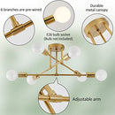 LINMIFO MODERN SPUTNIK CHANDELIER CEILING LIGHT FIXTURE 6-LIGHT CHANDELIER - Like New