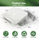 Demiwise Thickened 35 Pack Heavy Duty Aluminum Pans Lids 8x8 Square - Silver - Like New