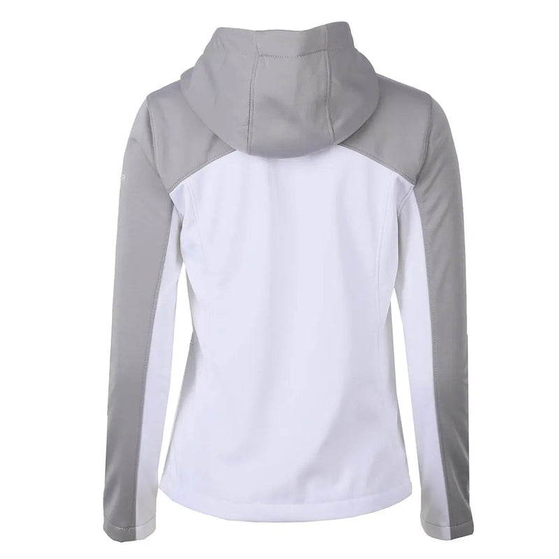SPYDER WOMEN'S ALYCE SOFTSHELL JACKET WITH HOOD, WHITE, MEDIUM - Like New