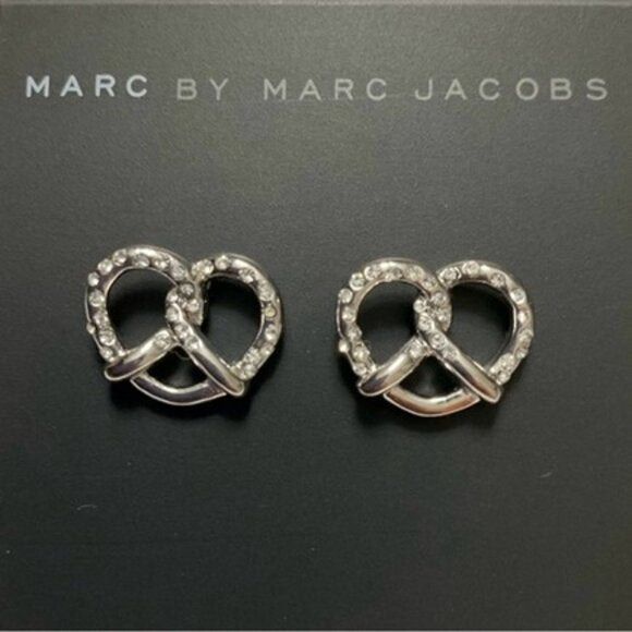 MARC JACOBS MARC BY MARC JACOBS SALTY PRETZEL STUD EARRINGS - Brand New