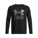 UNDER ARMOUR BOYS TECH FILL LONG SLEEVE BLACK/ MOD GREY XS - Brand New