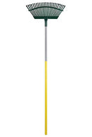 Arcadius Garden 25 Fixed Tine Leaf Rake and Tines Leaf Rake, 48" Aluminum Handle - Like New