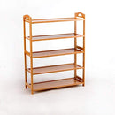 5 Tier Bamboo Shoe Rack Modern Removable Shelves 67.5 * 25 * 88.5cm OneColor - Brand New
